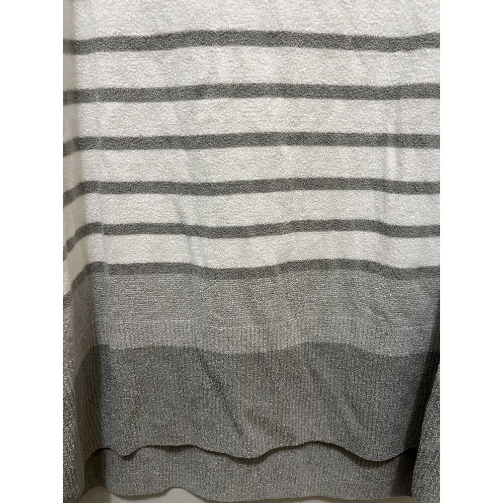 Barefoot Dreams CozyChic Ultra Lite Paradise Tunic Striped Gray Sweater Size 1X